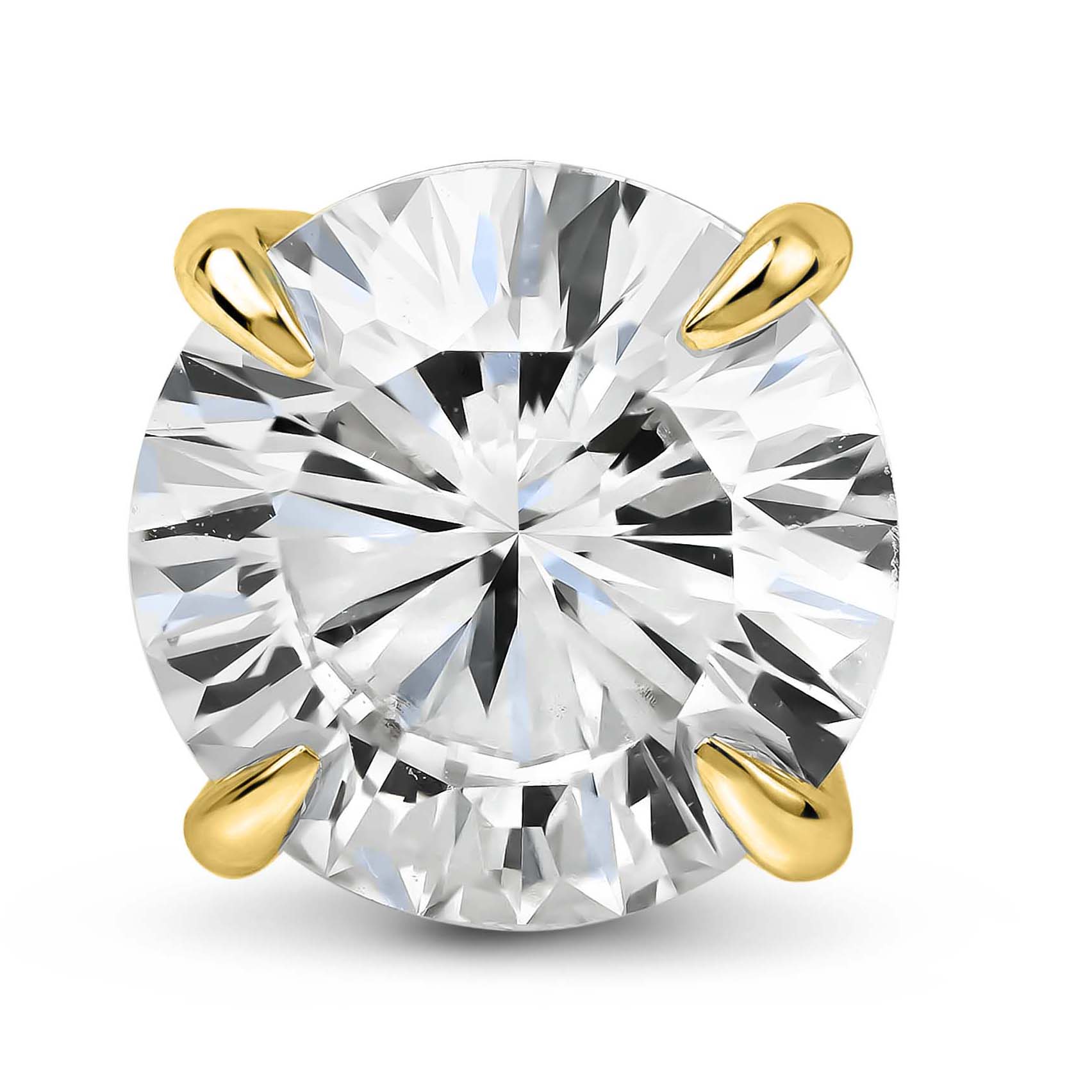 Diamond Stud Earrings 10K Yellow Gold Mens Ladies Round Cube Circle 0.26  Ct. - JFL Diamonds & Timepieces