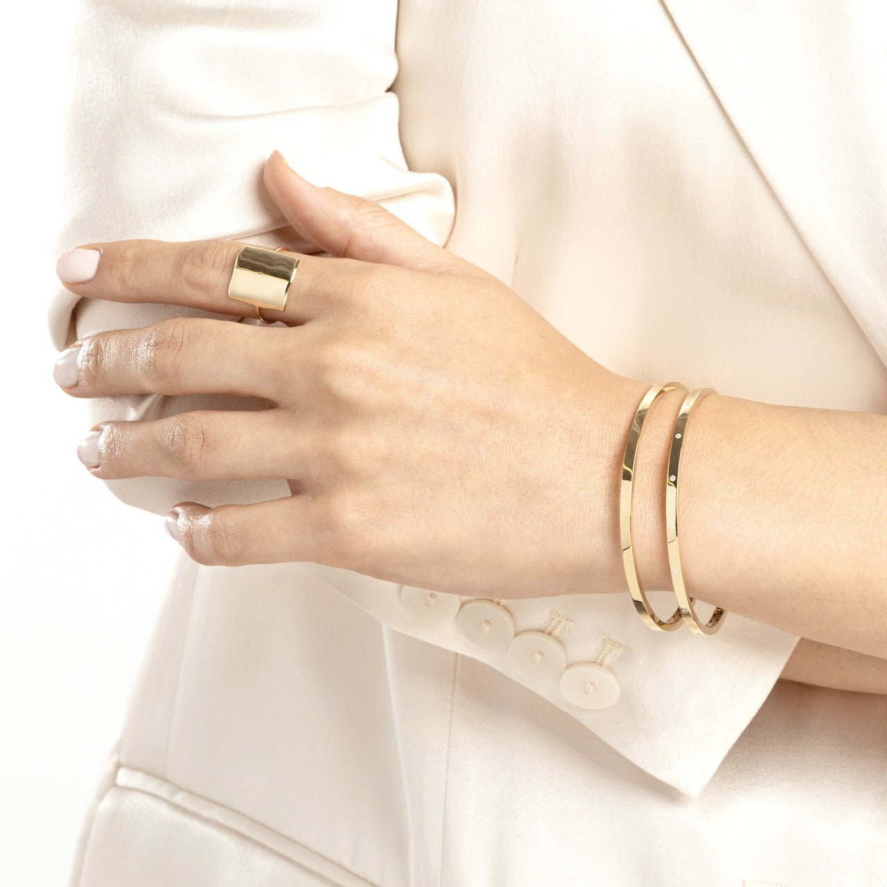 Rose Gold Skinny Diamante Tube Bracelet - Lovisa