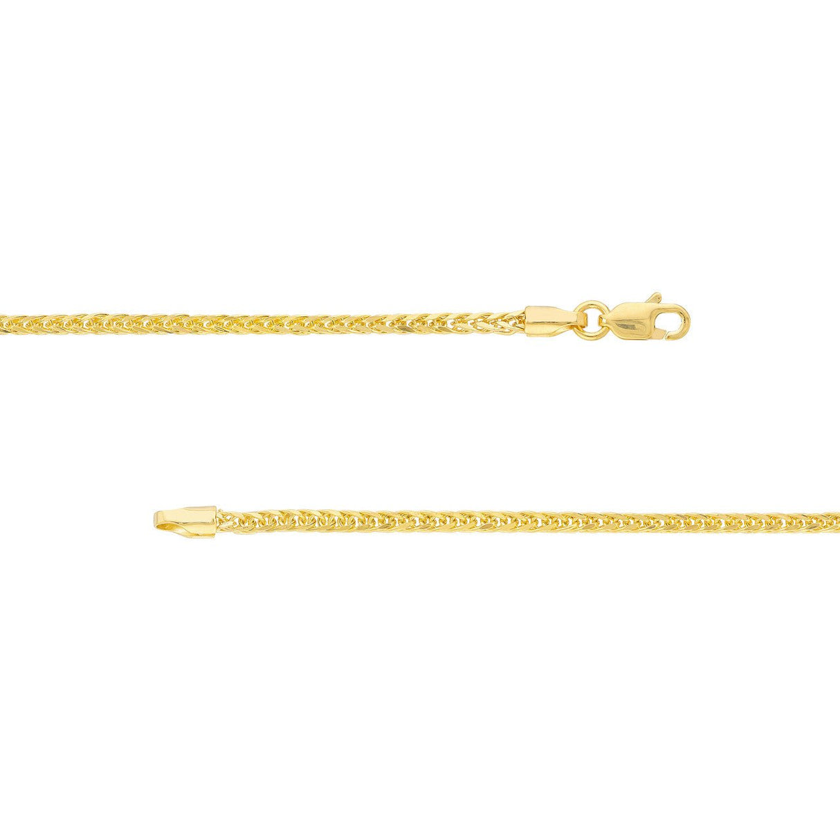 14K Gold 2.25mm Rope Chain 14K Gold / 16 Inches