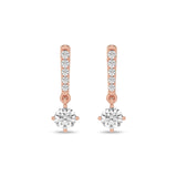 Lab Grown Diamond Dangle Earrings, Gold Diamond Earrings, RH115 - Diamond Origin